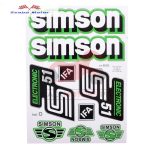   Simson komplett matrica szett S51 Electronic Zöld 22X30cm Lengyel