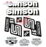   Simson komplett matrica szett S51 Electronic ezüst-fehér 22X30cm Lengyel