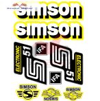   Simson komplett matrica szett S51 Electronic sárga 22X30cm Lengyel