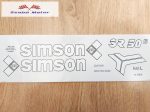 Simson SR50B Roller matrica szett (Fehér)