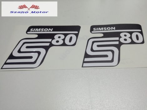 Simson S80 oldaldekni matrica párban Lengyel