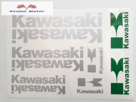 Matrica szett Kawasaki zöld ezüst