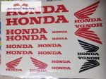Matrica szett Honda piros 24x34 cm
