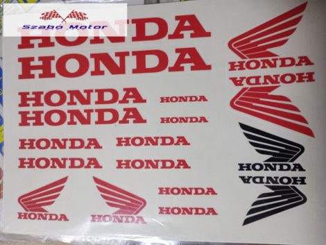 Matrica szett Honda piros 24x34 cm