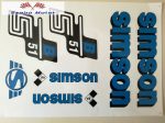 Simson komplett matrica szett S51B kék
