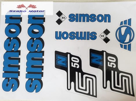 Simson komplett matrica szett S50N kék