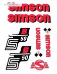 Simson komplett matrica szett S50B piros